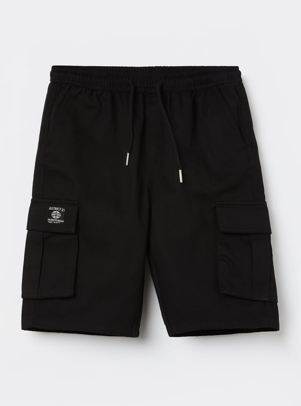 FAME FOREVER Boys Solid Cargo Shorts