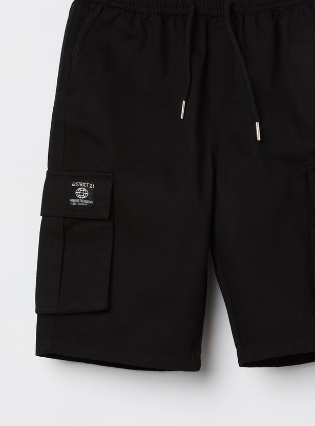 FAME FOREVER Boys Solid Cargo Shorts