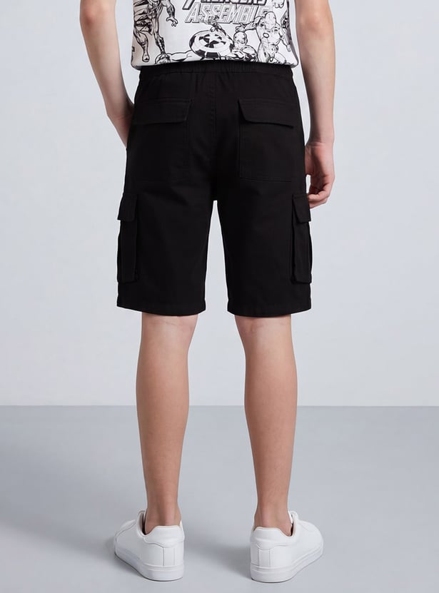 FAME FOREVER Boys Solid Cargo Shorts