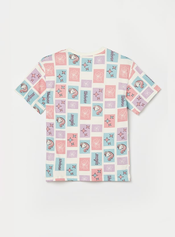 KIDSVILLE Girls Printed T-shirt
