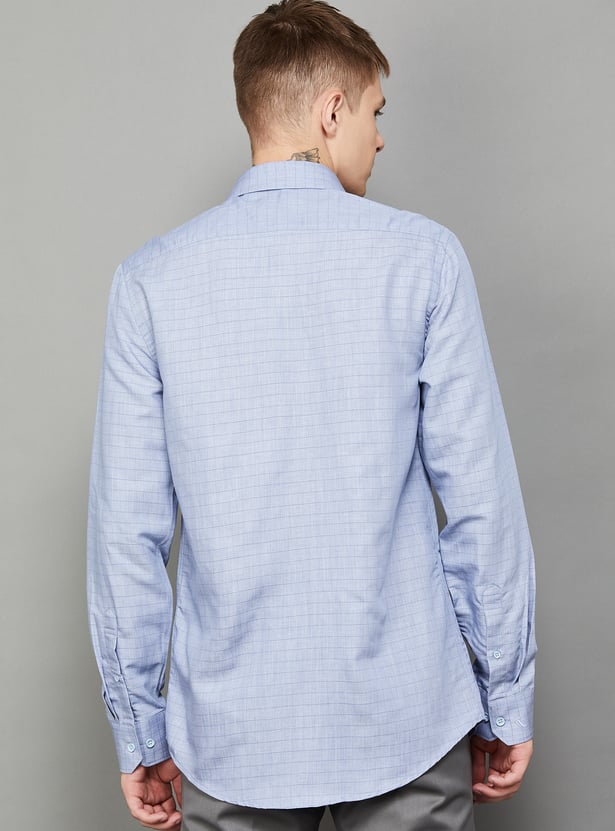 BLACKBERRYS Checked Slim Fit Formal Shirt