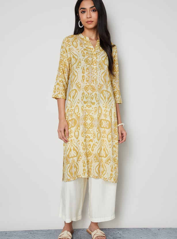 MELANGE Ethnic Motif Print Straight Kurta
