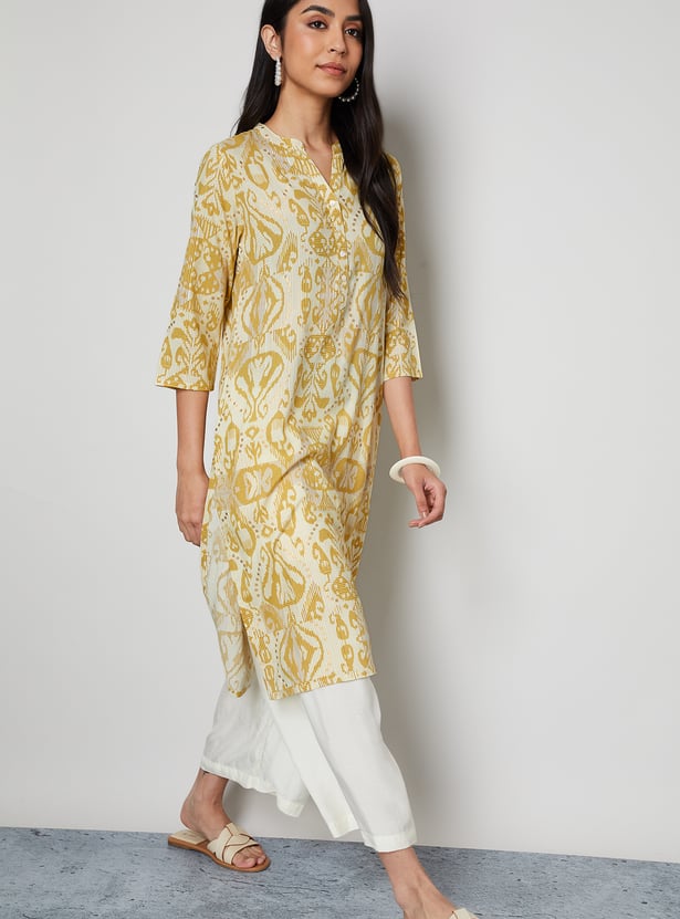 MELANGE Ethnic Motif Print Straight Kurta