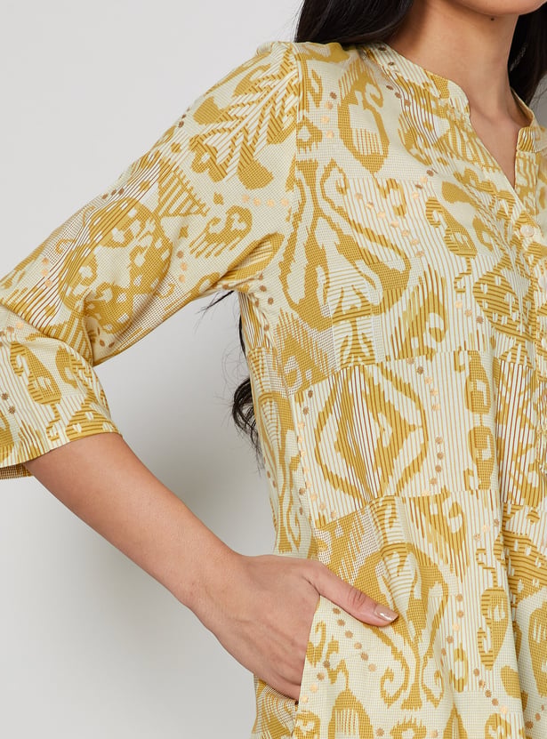 MELANGE Ethnic Motif Print Straight Kurta