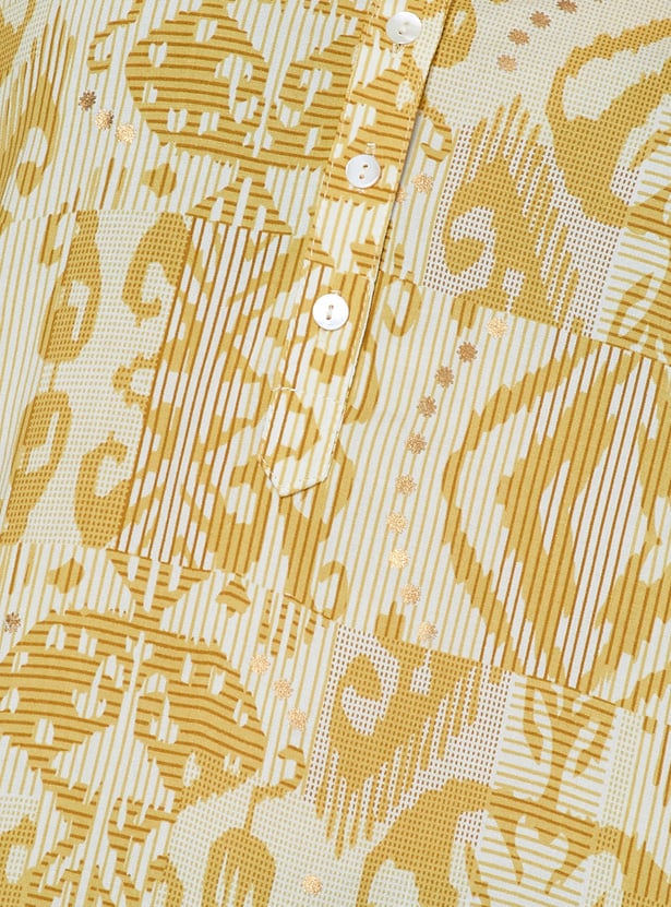 MELANGE Ethnic Motif Print Straight Kurta