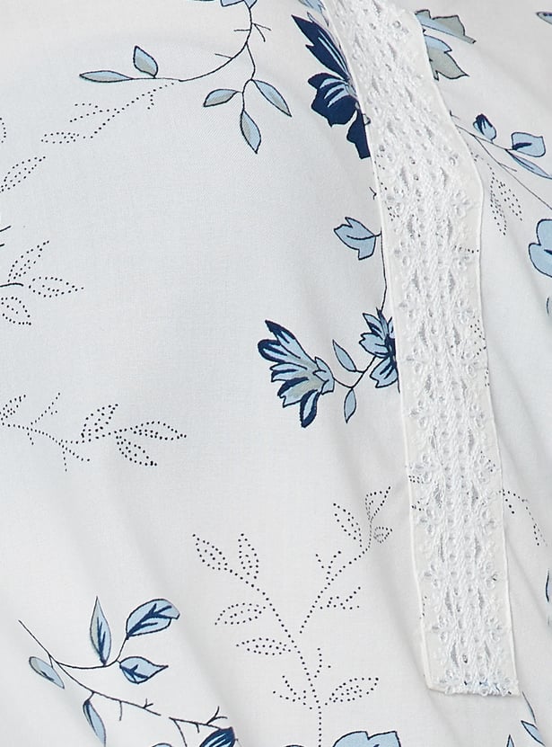 MELANGE Floral Print Straight Kurta
