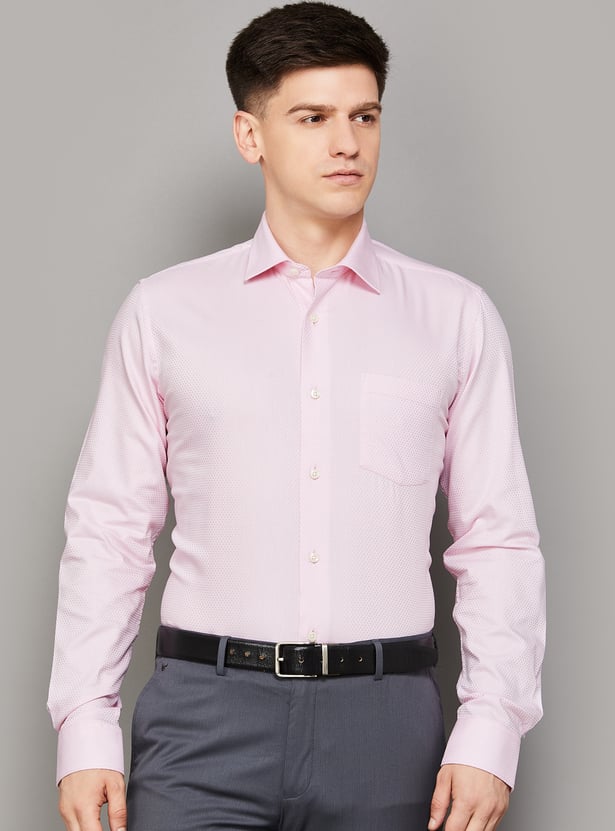 BLACKBERRYS Textured Slim Fit Formal Shirt