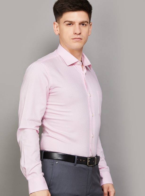 BLACKBERRYS Textured Slim Fit Formal Shirt