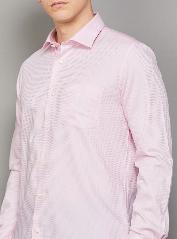 BLACKBERRYS Textured Slim Fit Formal Shirt