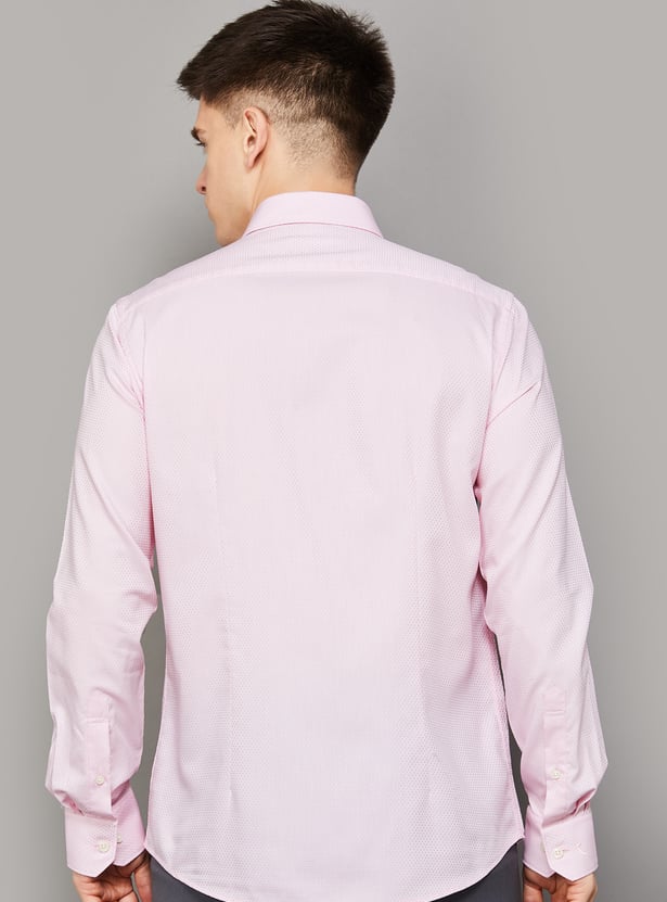 BLACKBERRYS Textured Slim Fit Formal Shirt