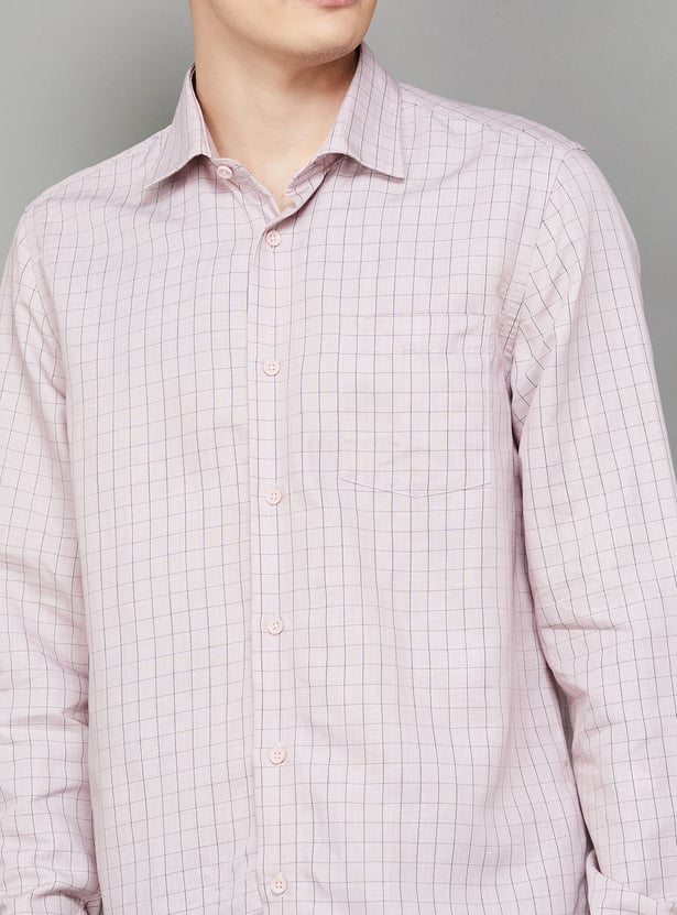 BLACKBERRYS Checked Slim Fit Formal Shirt