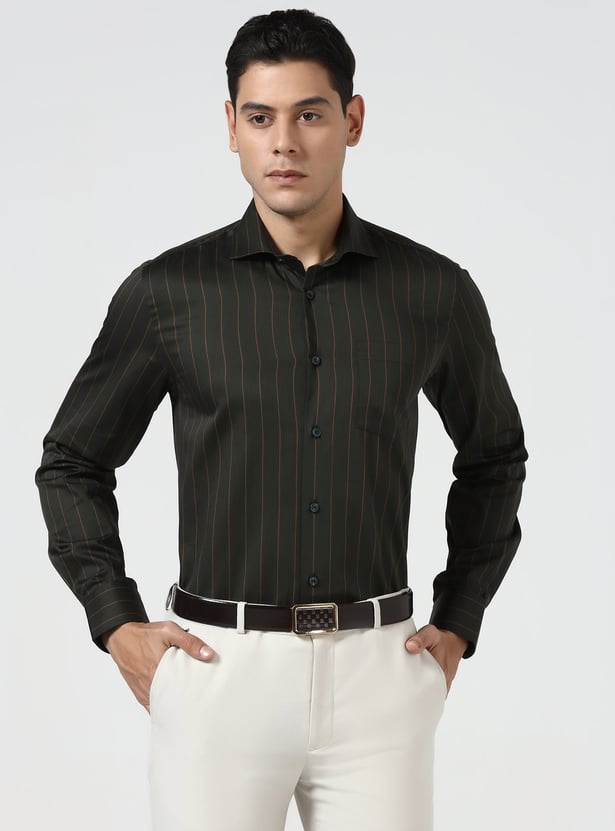 BLACKBERRYS Striped Slim Fit Formal Shirt