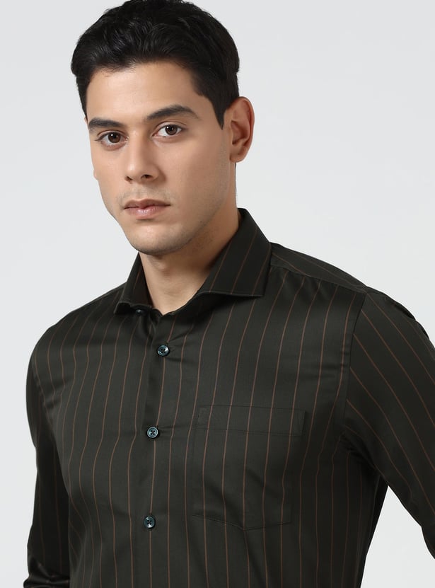 BLACKBERRYS Striped Slim Fit Formal Shirt