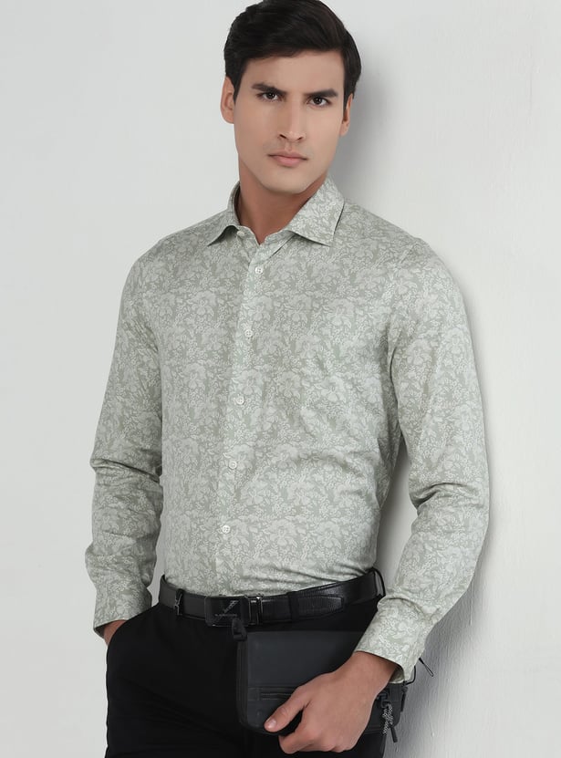 BLACKBERRYS Floral Slim Formal Shirt