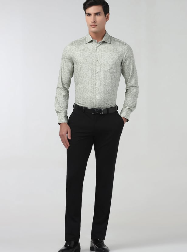 BLACKBERRYS Floral Slim Formal Shirt