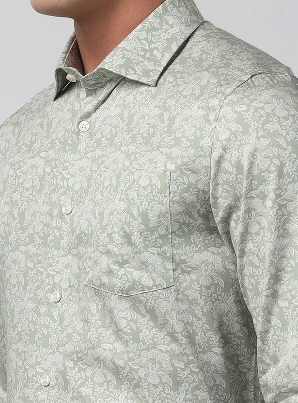 BLACKBERRYS Floral Slim Formal Shirt