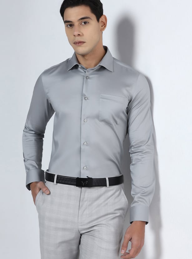 BLACKBERRYS Solid Slim Fit Formal Shirt
