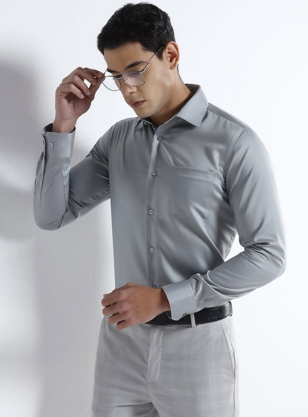 BLACKBERRYS Solid Slim Fit Formal Shirt
