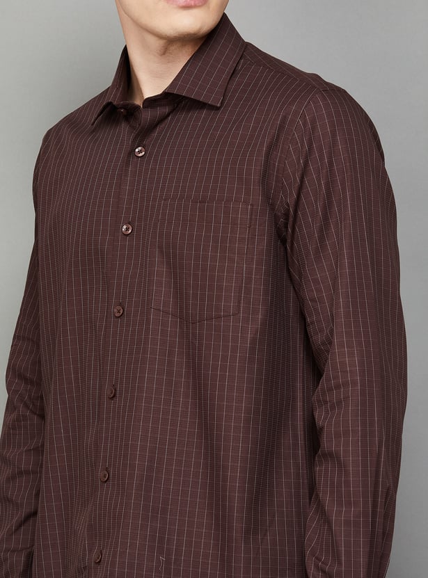BLACKBERRYS Checked Slim Formal Shirt