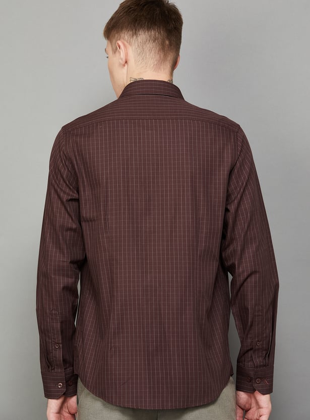 BLACKBERRYS Checked Slim Formal Shirt