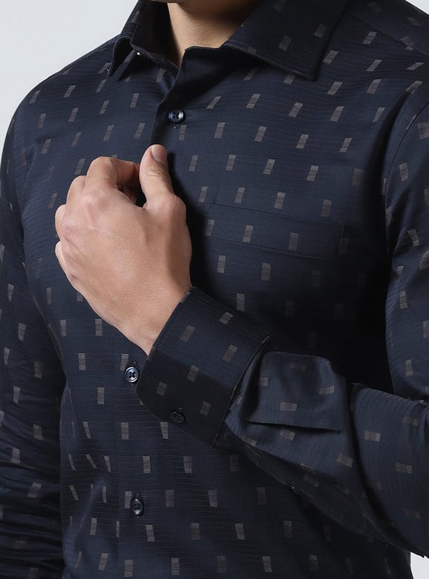 BLACKBERRYS Textured Slim Fit Formal Shirt
