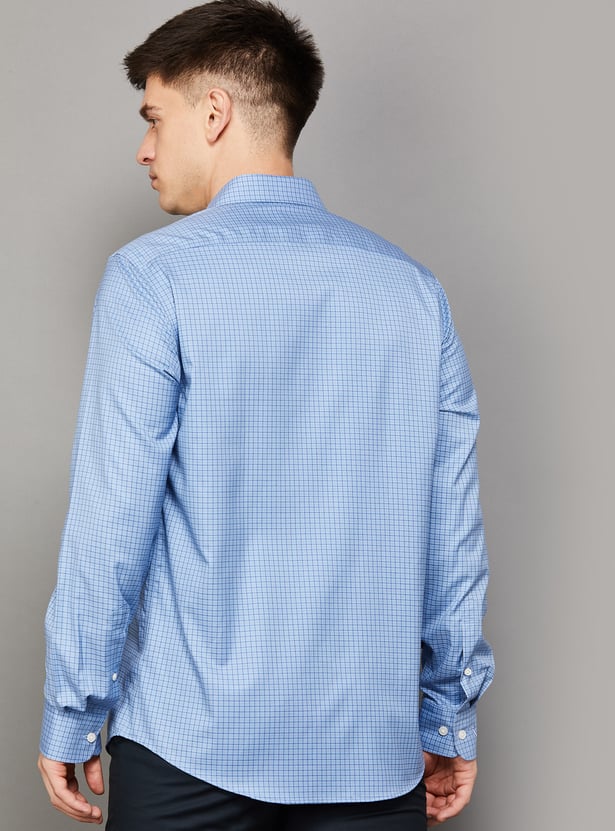 BLACKBERRYS Checked Slim Fit Formal Shirt