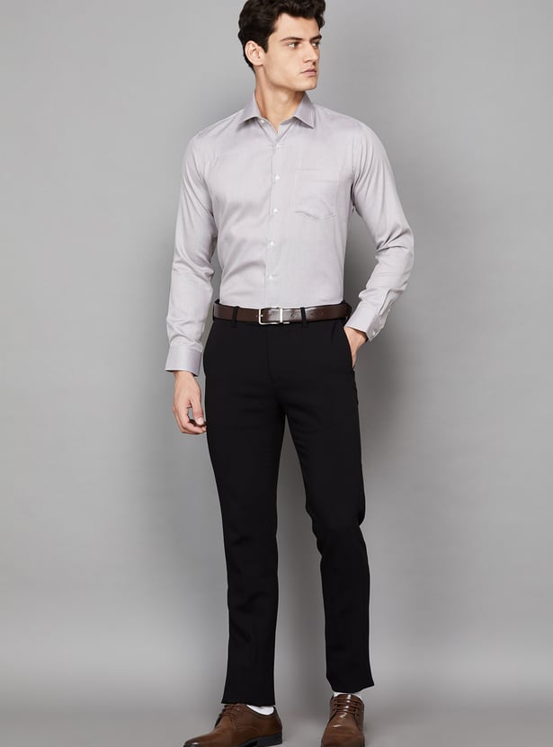 VAN HEUSEN Textured Slim Fit Formal Shirt