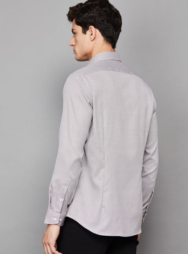 VAN HEUSEN Textured Slim Fit Formal Shirt