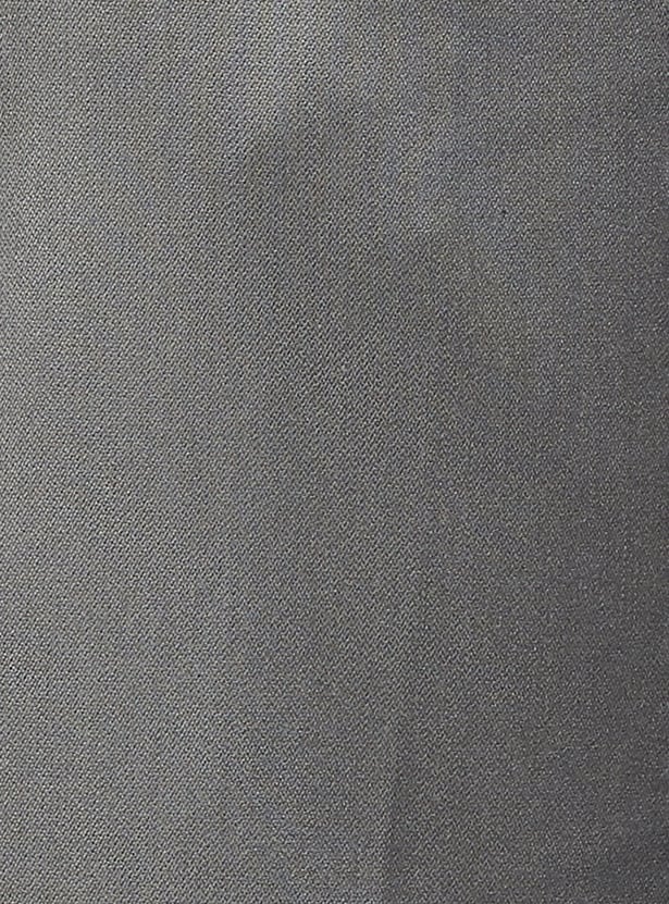 PARK AVENUE Solid Slim Straight Formal Trousers