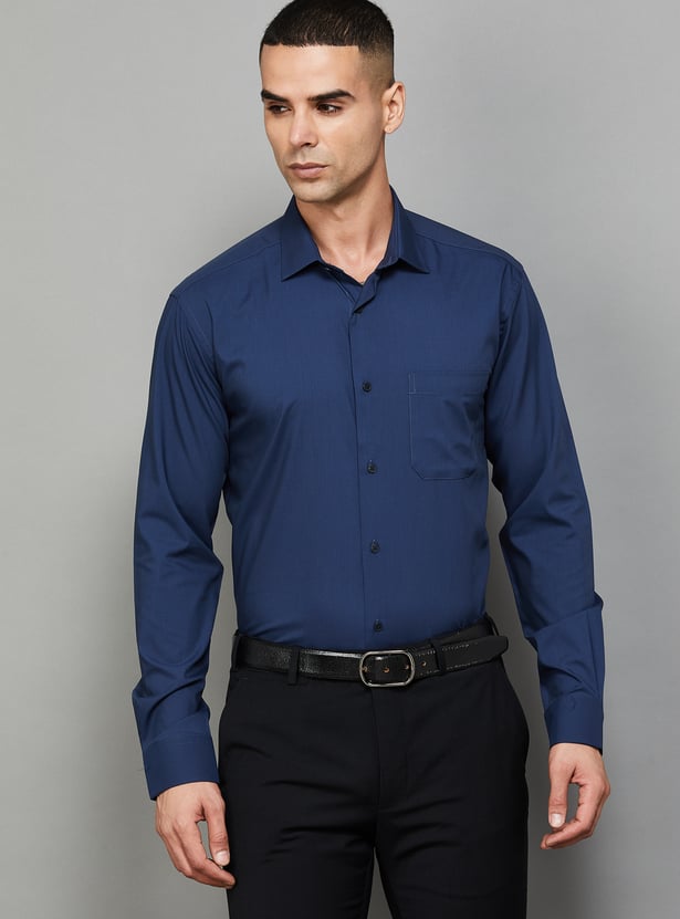 PARK AVENUE Solid Slim Fit Formal Shirt