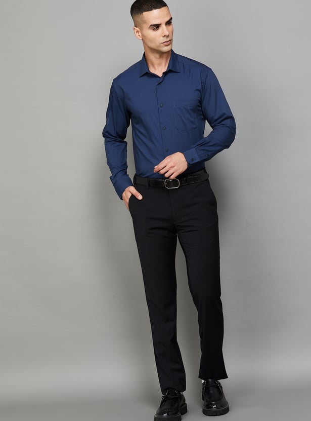 PARK AVENUE Solid Slim Fit Formal Shirt