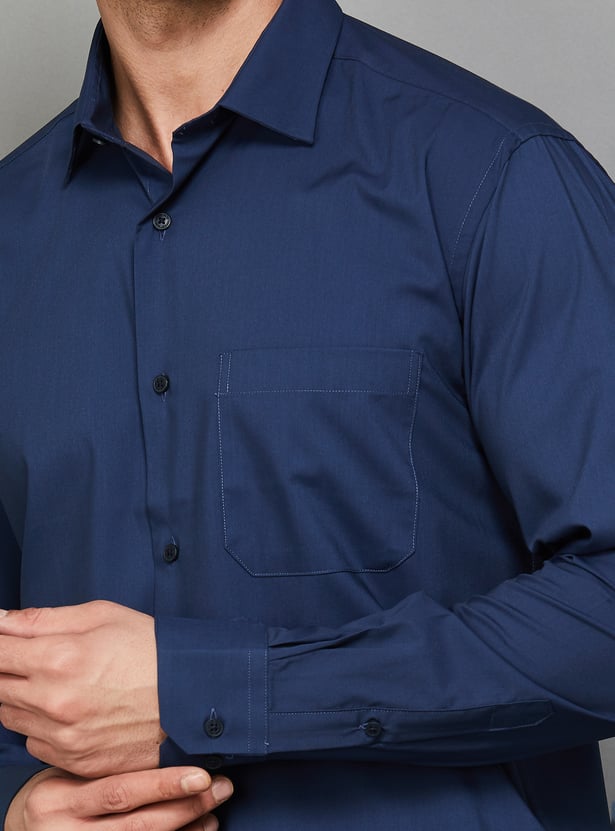 PARK AVENUE Solid Slim Fit Formal Shirt