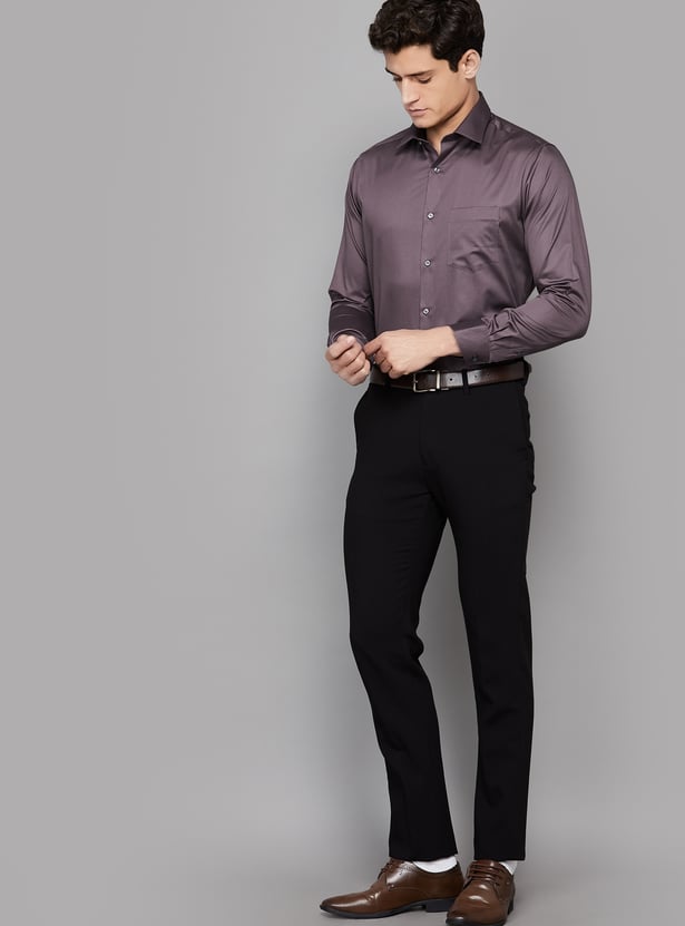 VAN HEUSEN Solid Tailored Fit Formal Shirt
