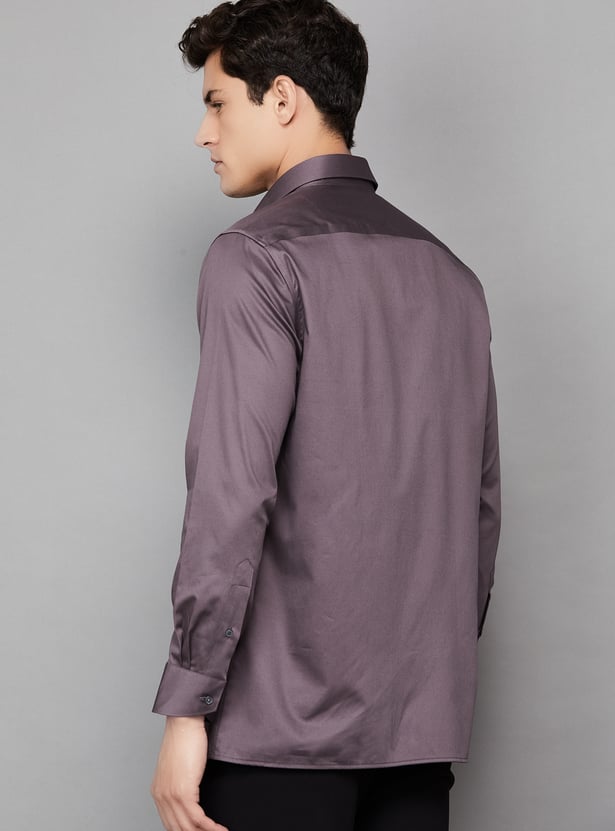 VAN HEUSEN Solid Tailored Fit Formal Shirt