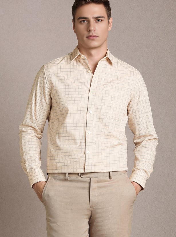 LOUIS PHILIPPE Checked Regular Fit Formal Shirt