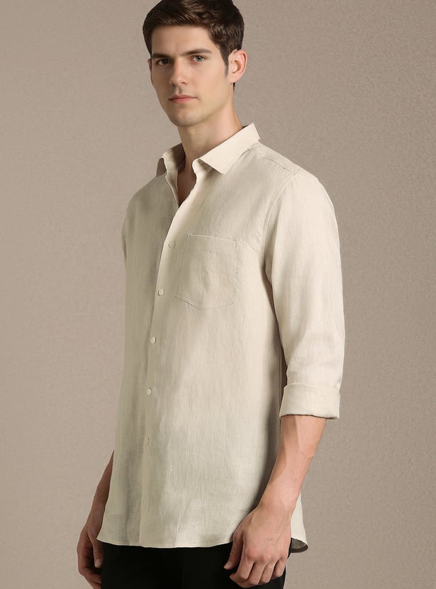 LOUIS PHILIPPE Solid Regular Fit Formal Shirt