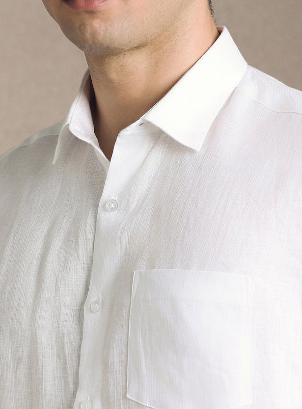 LOUIS PHILIPPE Solid Regular Fit Formal Shirt