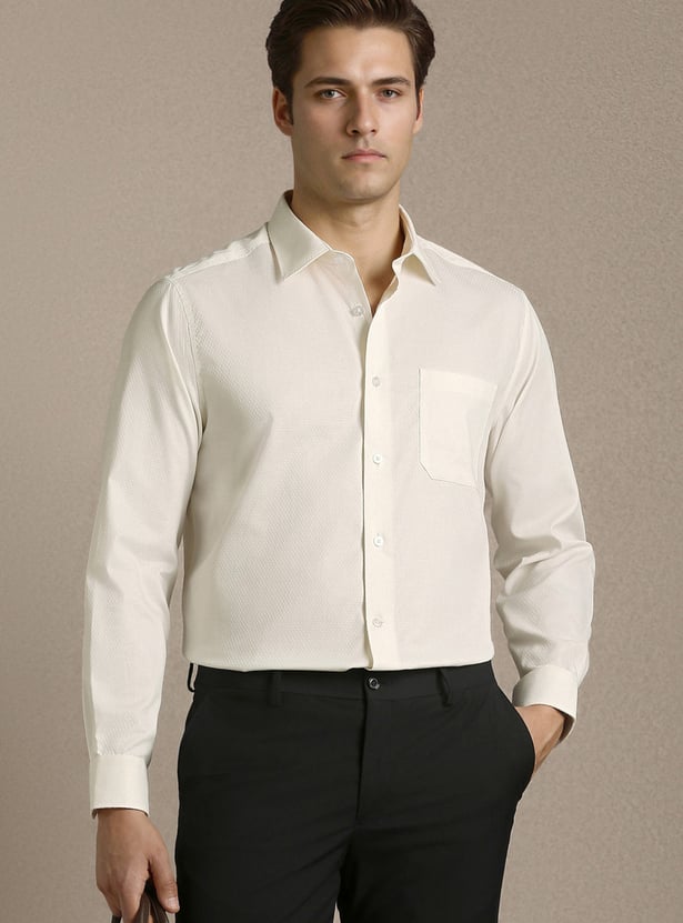 LOUIS PHILIPPE Textured Regular Fit Formal Shirt