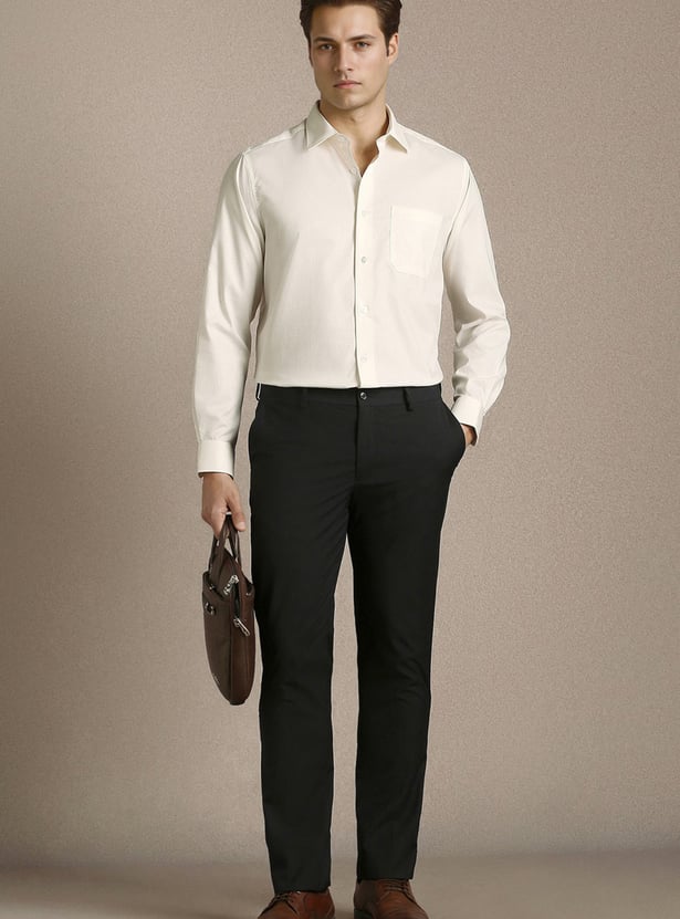 LOUIS PHILIPPE Textured Regular Fit Formal Shirt