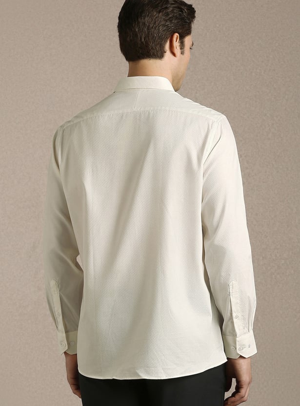 LOUIS PHILIPPE Textured Regular Fit Formal Shirt
