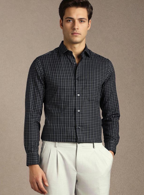 LOUIS PHILIPPE Checked Regular Fit Formal Shirt