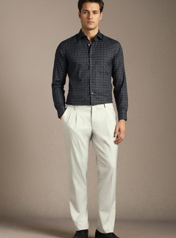 LOUIS PHILIPPE Checked Regular Fit Formal Shirt