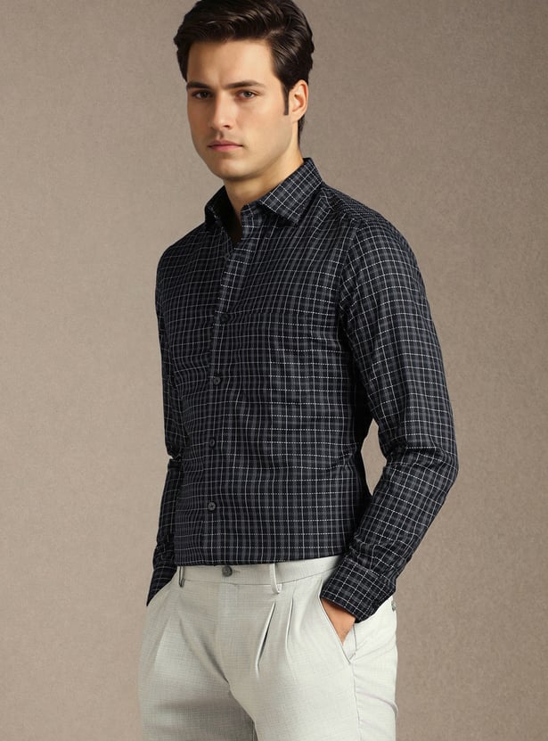 LOUIS PHILIPPE Checked Regular Fit Formal Shirt