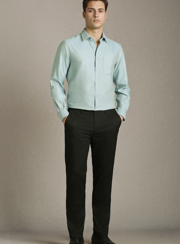 LOUIS PHILIPPE Textured Regular Fit Formal Shirt