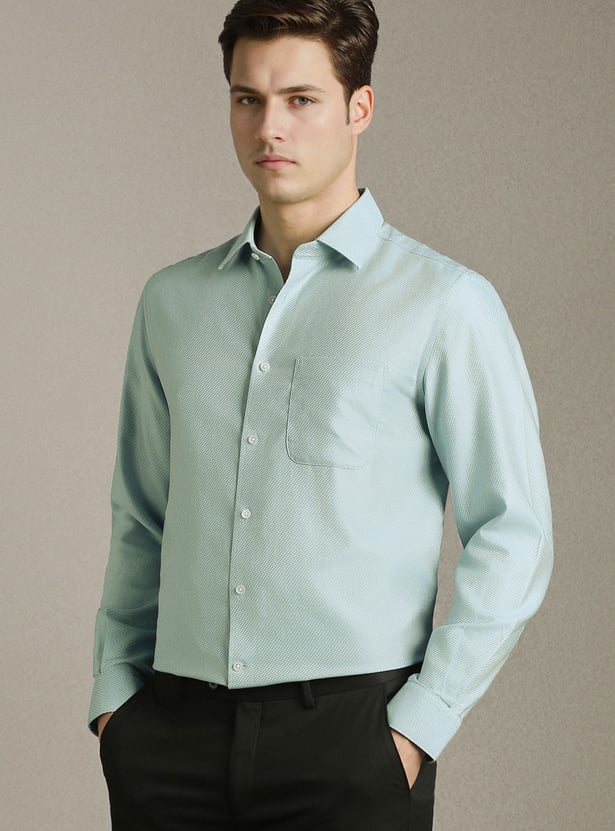 LOUIS PHILIPPE Textured Regular Fit Formal Shirt