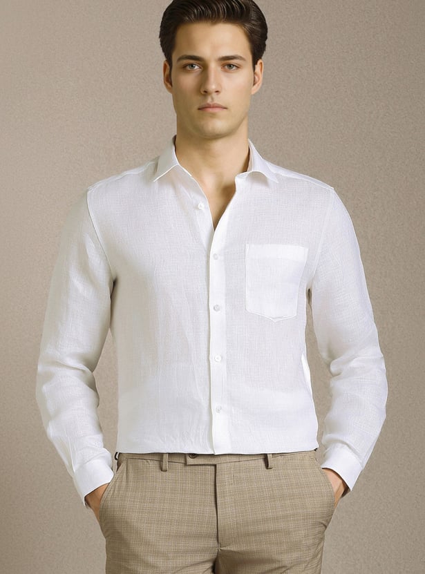 LOUIS PHILIPPE Textured Regular Fit Formal Shirt