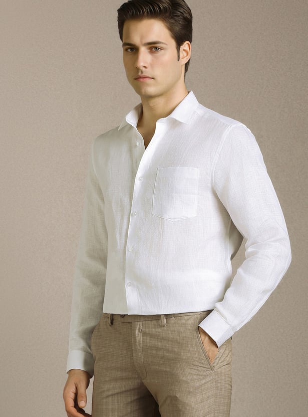LOUIS PHILIPPE Textured Regular Fit Formal Shirt