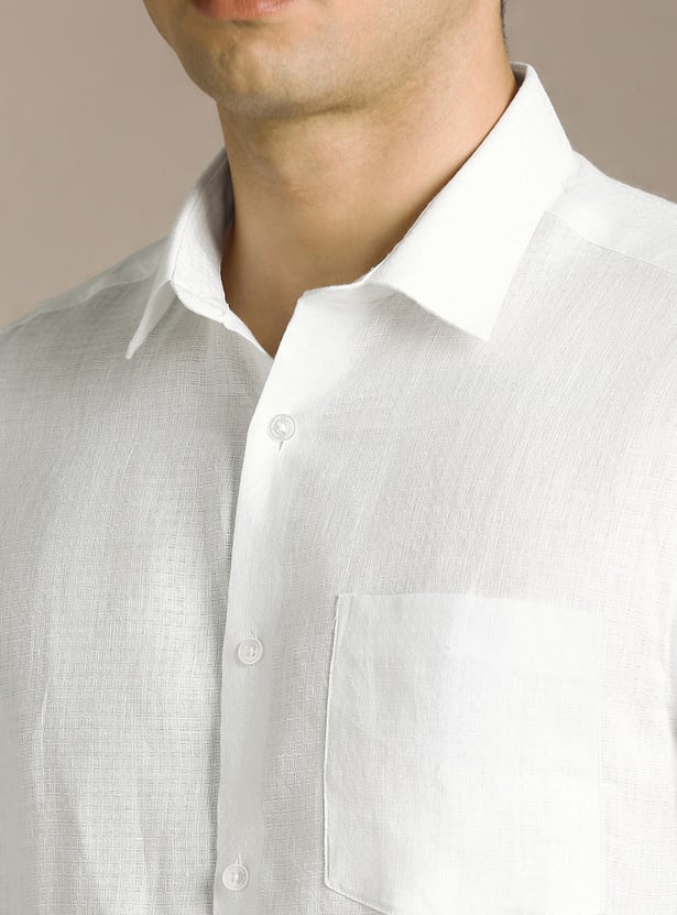 LOUIS PHILIPPE Textured Regular Fit Formal Shirt