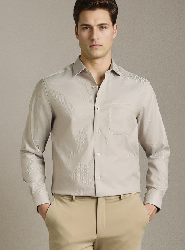 LOUIS PHILIPPE Textured Regular Fit Formal Shirt