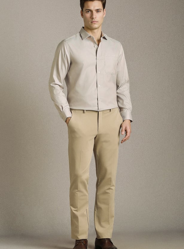 LOUIS PHILIPPE Textured Regular Fit Formal Shirt